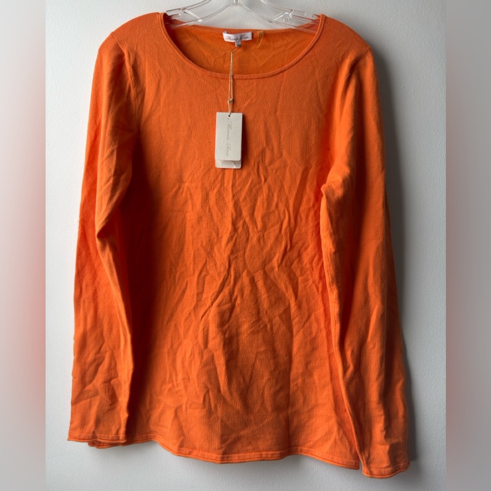 Minnie Rose Vibrant Orange Long Sleeve Tee